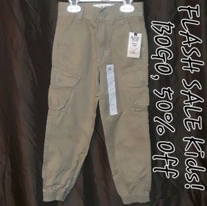 ** Rustic Blue Authentic Denim Jogger Pants Camel